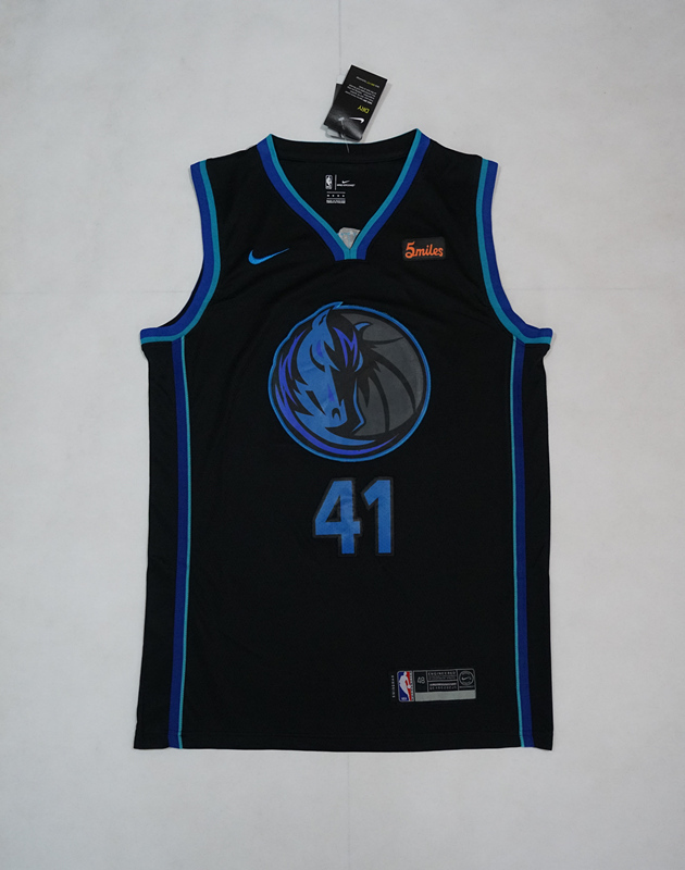 Men Dallas Mavericks #41 Nowitzki Black Nike 2025 NBA Jersey->dallas mavericks->NBA Jersey
